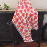 オレンジとピンクの花柄ストール